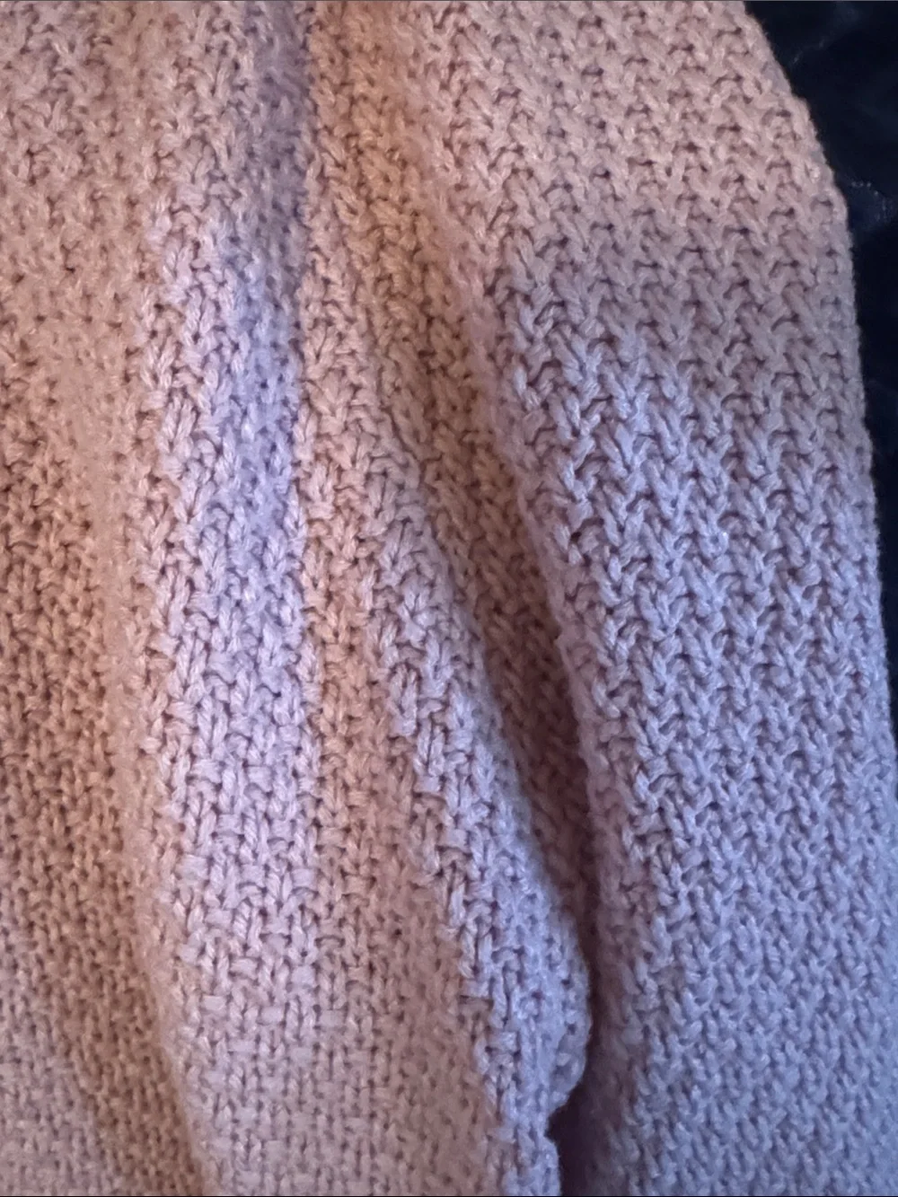 Cloud Chaser Lace-Front Crewneck Sweater in Dusty Rose pink roses